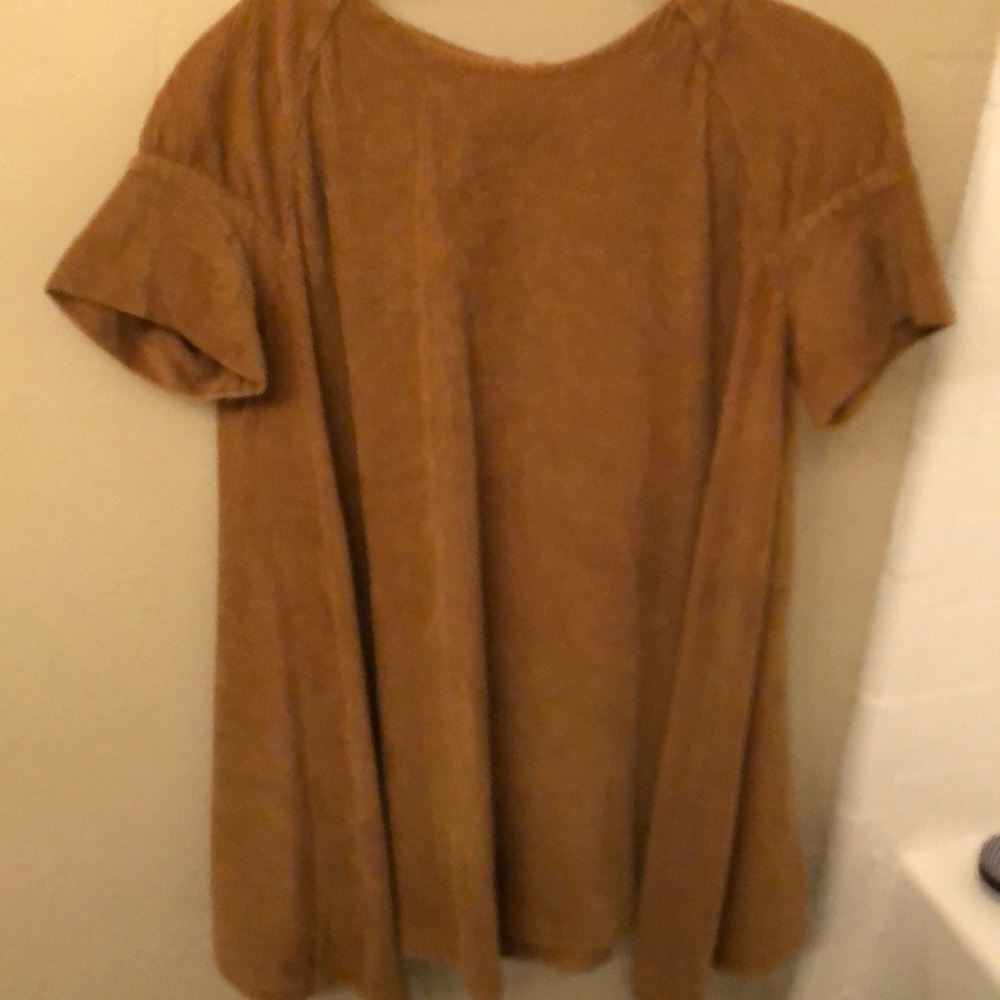 Anthropologie mustard corduroy dress
